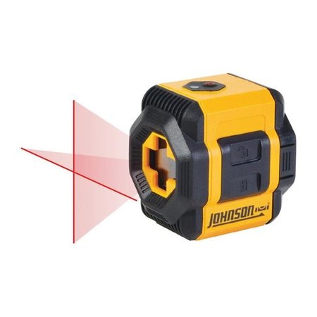 JOHNSON Johnson 2829596 2.5 x 5.75 in. Indoor & Outdoor 2 Beam Self Leveling Cross-Line Laser; Yellow 2829596